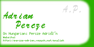 adrian percze business card